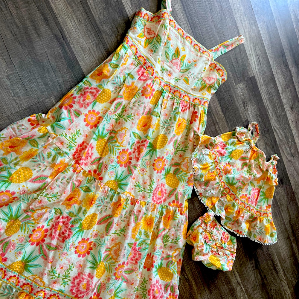 Floral Printed Strap Dress, Mom And Me Collection